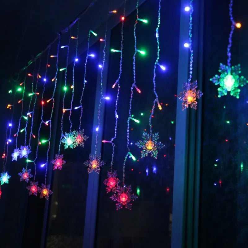 Snowflake LED Curtain Lights (3.2M)
