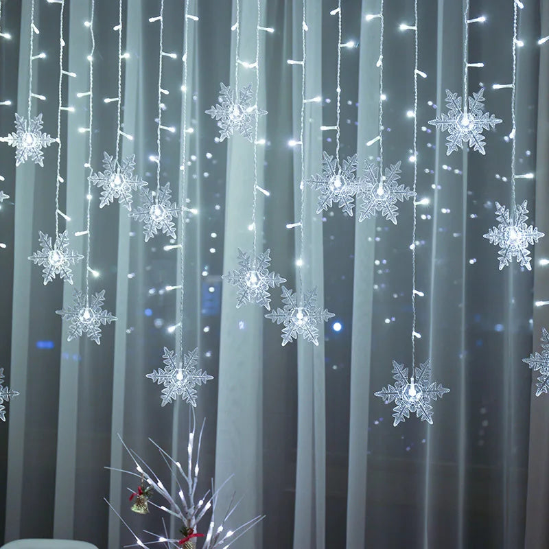 Snowflake LED Curtain Lights (3.2M)